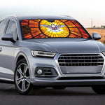 Holy Spirit Dove Stained Glass Print Car Windshield Sun Shade