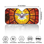 Holy Spirit Dove Stained Glass Print Car Windshield Sun Shade