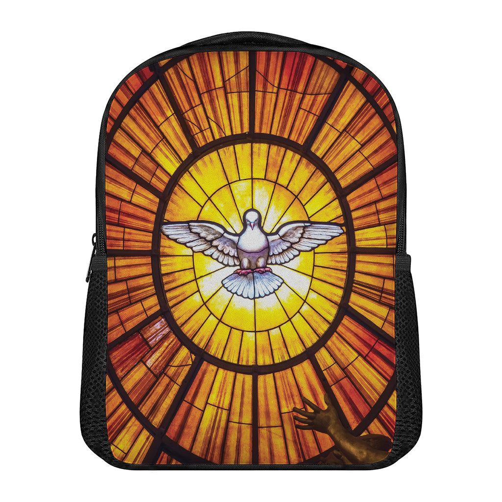 Holy Spirit Dove Stained Glass Print Casual Backpack