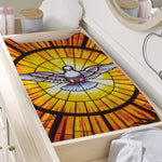 Holy Spirit Dove Stained Glass Print Changing Pad Cover