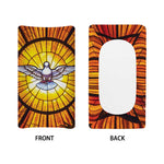 Holy Spirit Dove Stained Glass Print Changing Pad Cover