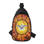 Holy Spirit Dove Stained Glass Print Chest Bag