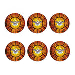 Holy Spirit Dove Stained Glass Print Coaster Set