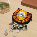 Holy Spirit Dove Stained Glass Print Coin Purse
