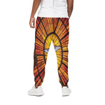 Holy Spirit Dove Stained Glass Print Cotton Pants