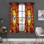 Holy Spirit Dove Stained Glass Print Curtain