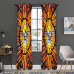 Holy Spirit Dove Stained Glass Print Curtain