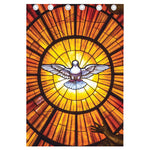Holy Spirit Dove Stained Glass Print Curtain