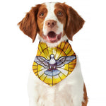 Holy Spirit Dove Stained Glass Print Dog Bandana