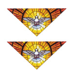 Holy Spirit Dove Stained Glass Print Dog Bandana