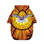 Holy Spirit Dove Stained Glass Print Dog Zip Up Hoodie