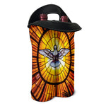 Holy Spirit Dove Stained Glass Print Double Neoprene Wine Tote