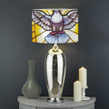 Holy Spirit Dove Stained Glass Print Drum Lamp Shade