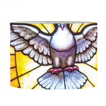 Holy Spirit Dove Stained Glass Print Drum Lamp Shade