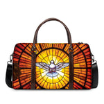 Holy Spirit Dove Stained Glass Print Duffle Bag