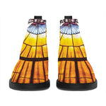 Holy Spirit Dove Stained Glass Print Flat Ankle Boots