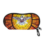 Holy Spirit Dove Stained Glass Print Glasses Case