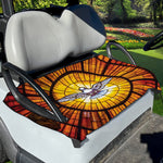 Holy Spirit Dove Stained Glass Print Golf Cart Seat Cover