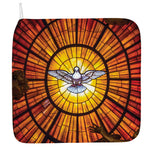 Holy Spirit Dove Stained Glass Print Hand Towel