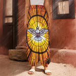 Holy Spirit Dove Stained Glass Print Harem Pants