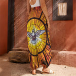 Holy Spirit Dove Stained Glass Print Harem Pants