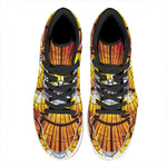 Holy Spirit Dove Stained Glass Print High Top Leather Sneakers