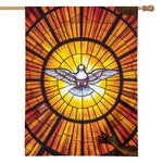 Holy Spirit Dove Stained Glass Print House Flag