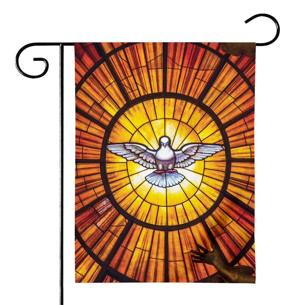 Holy Spirit Dove Stained Glass Print House Flag