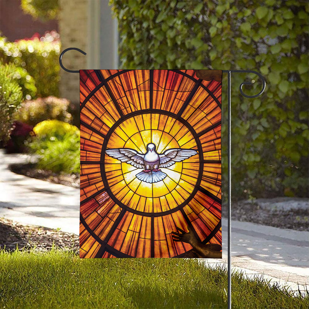 Holy Spirit Dove Stained Glass Print House Flag