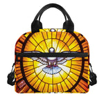 Holy Spirit Dove Stained Glass Print Insulated Lunch Bag