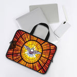 Holy Spirit Dove Stained Glass Print Laptop Sleeve With Handle