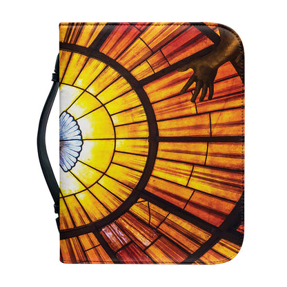 Holy Spirit Dove Stained Glass Print Leather Bible Cover
