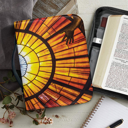 Holy Spirit Dove Stained Glass Print Leather Bible Cover