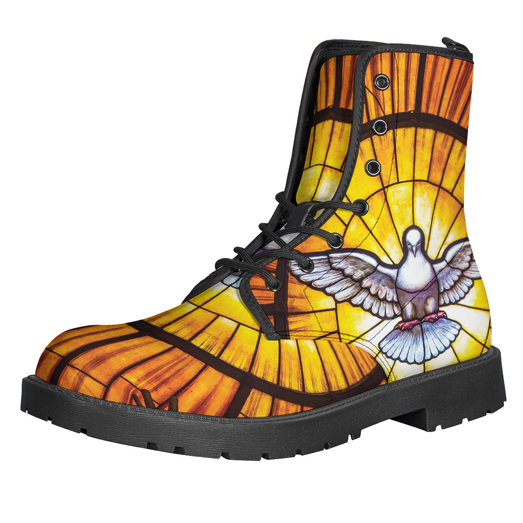 Holy Spirit Dove Stained Glass Print Backpack