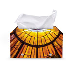 Holy Spirit Dove Stained Glass Print Leather Tissue Box Cover