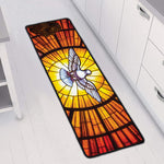 Holy Spirit Dove Stained Glass Print Long Kitchen Mat