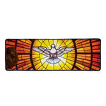 Holy Spirit Dove Stained Glass Print Long Kitchen Mat