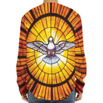 Holy Spirit Dove Stained Glass Print Long Sleeve Baseball Jersey