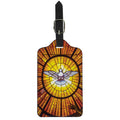Holy Spirit Dove Stained Glass Print Luggage Tag
