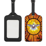 Holy Spirit Dove Stained Glass Print Luggage Tag