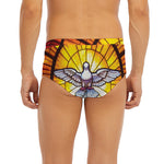 Holy Spirit Dove Stained Glass Print Men's Briefs