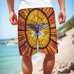 Holy Spirit Dove Stained Glass Print Men's Cargo Shorts