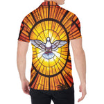 Holy Spirit Dove Stained Glass Print Men's Shirt