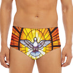 Holy Spirit Dove Stained Glass Print Men's Triangle Swim Briefs