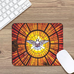 Holy Spirit Dove Stained Glass Print Mouse Pad
