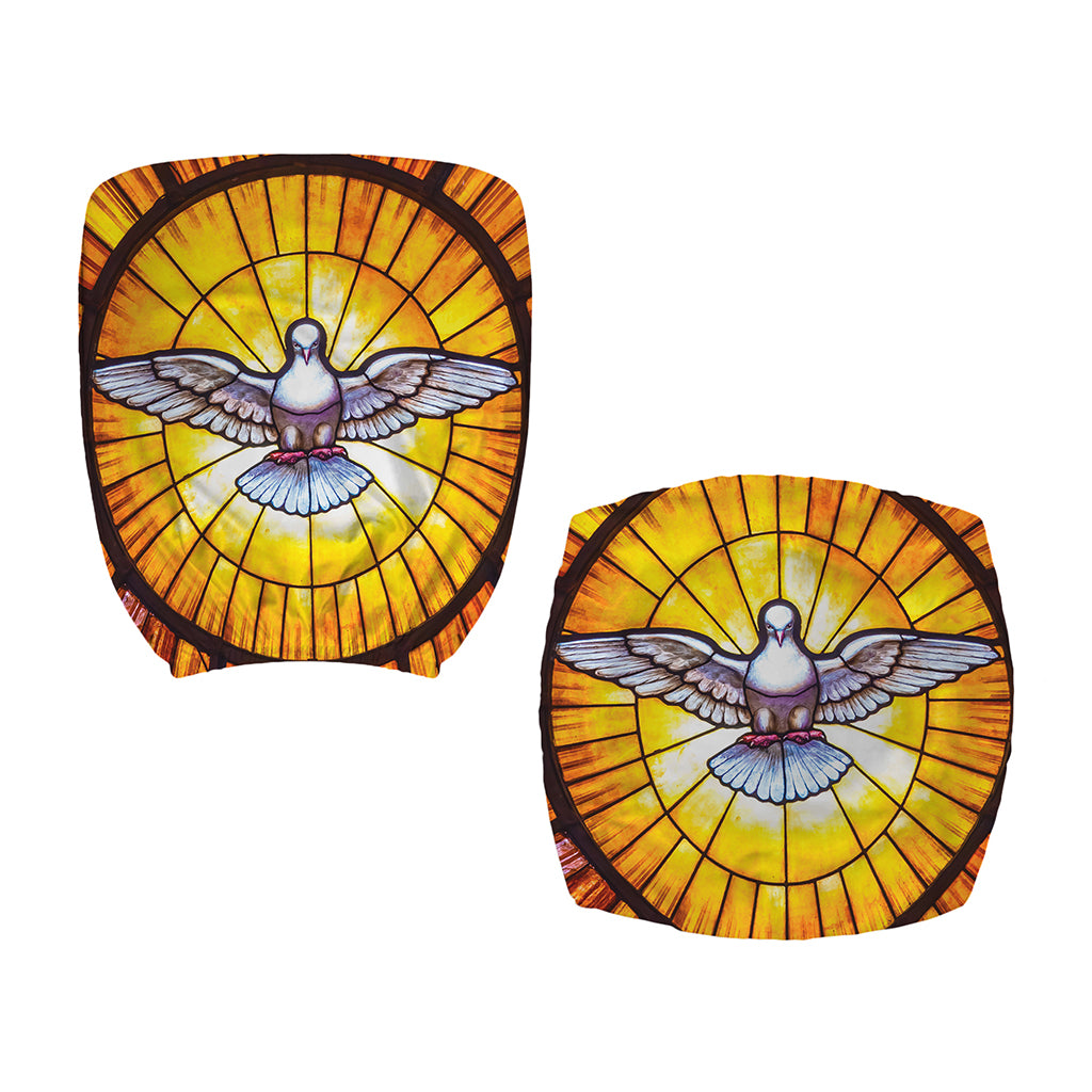 Holy Spirit Dove Stained Glass Print Office Chair Cover