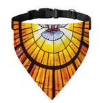 Holy Spirit Dove Stained Glass Print Over The Collar Dog Bandana