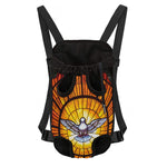Holy Spirit Dove Stained Glass Print Pet Carrier Backpack