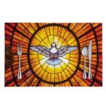 Holy Spirit Dove Stained Glass Print Placemat
