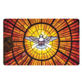 Holy Spirit Dove Stained Glass Print Polyester Doormat